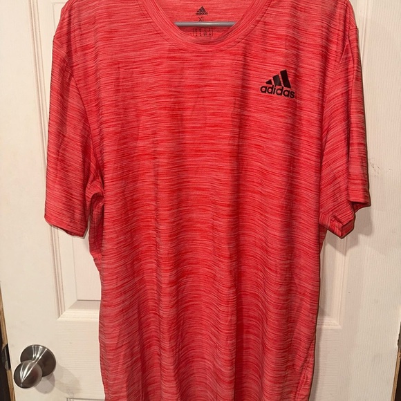 Adidas Red Short Sleeve Performance Tee - Picture 1 of 2
